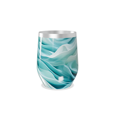 Copo Térmico Slim - Azul Turquesa Abstrato