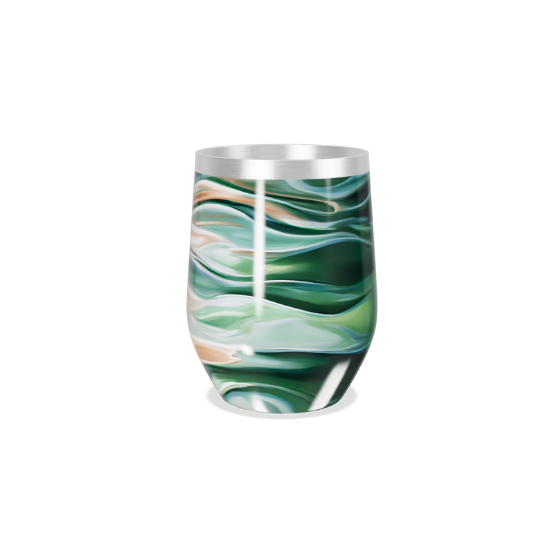 Copo Térmico Slim - Verde Marmorizado Inox