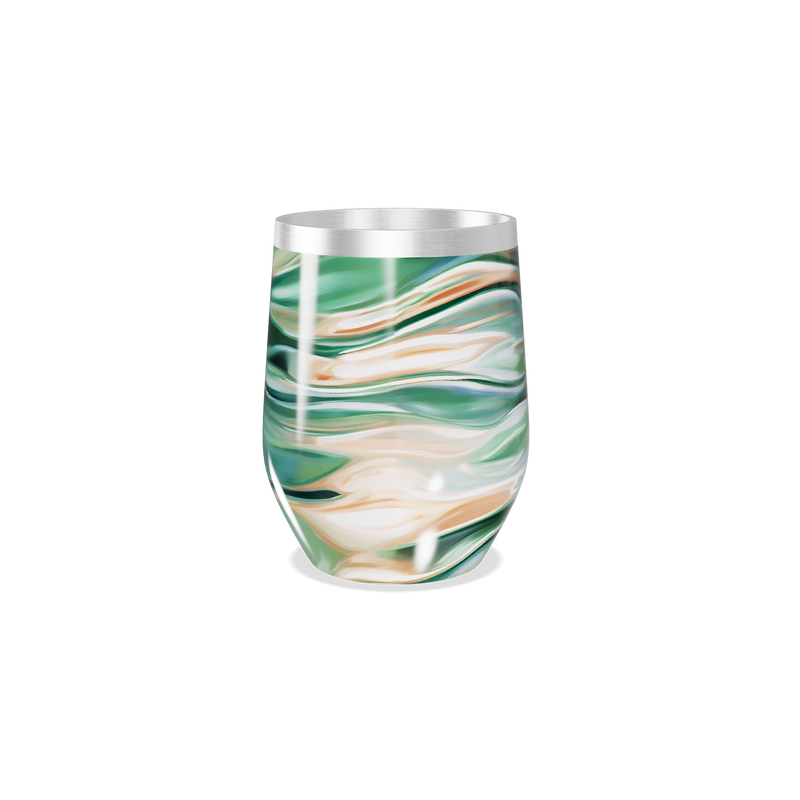 Copo Térmico Slim - Verde Marmorizado Inox