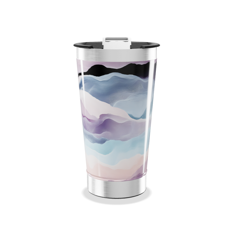 Copo Térmico - Estampa Ondas Coloridas