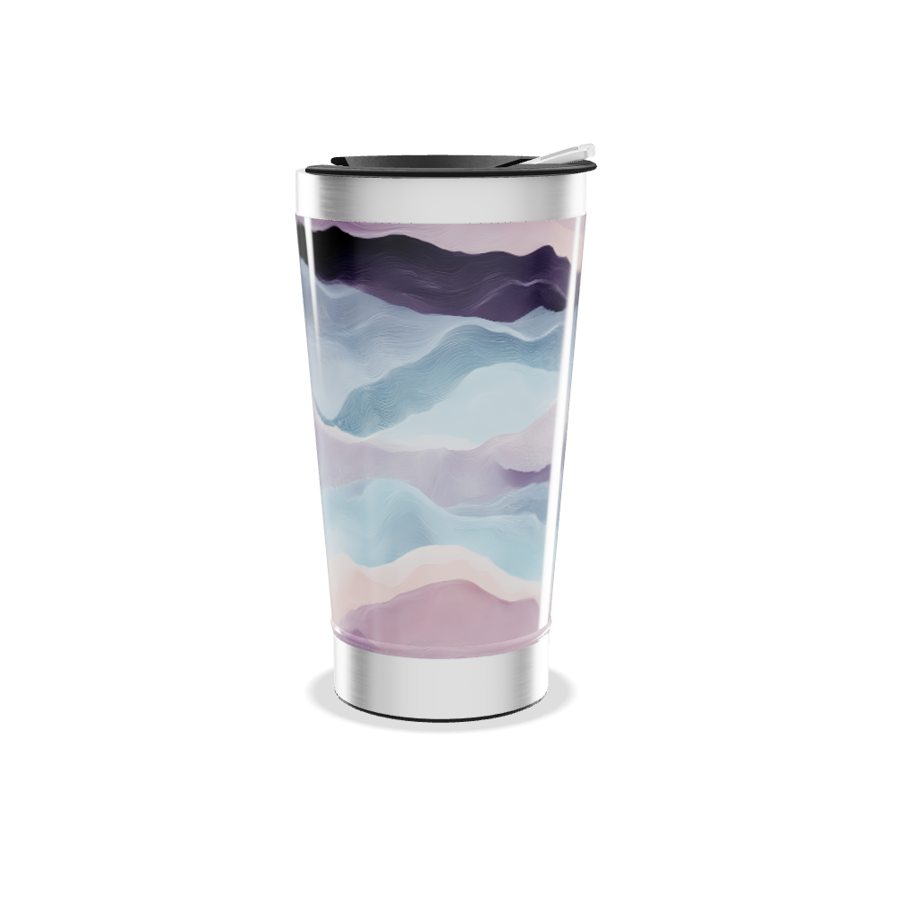 Copo Térmico - Estampa Ondas Coloridas