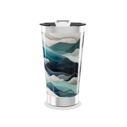 Copo Térmico - Estampa Ondas Azul