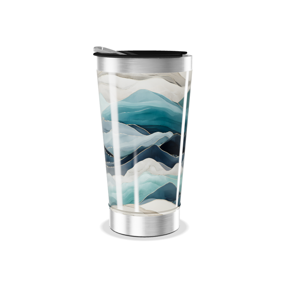Copo Térmico - Estampa Ondas Azul