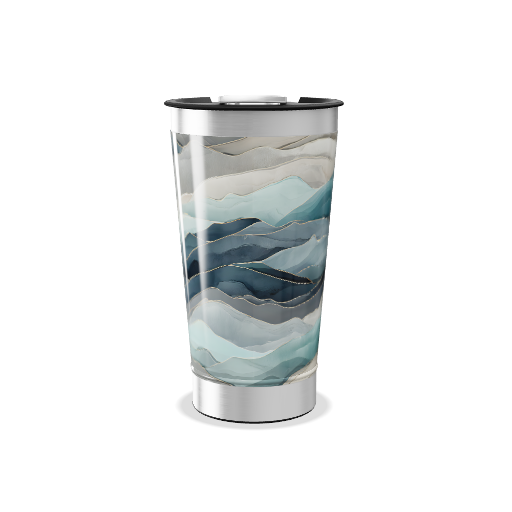 Copo Térmico - Estampa Ondas Azul