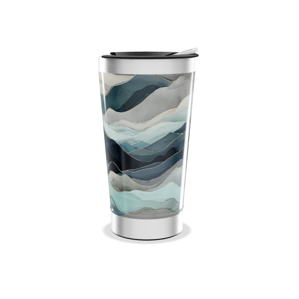Copo Térmico - Estampa Ondas Azul