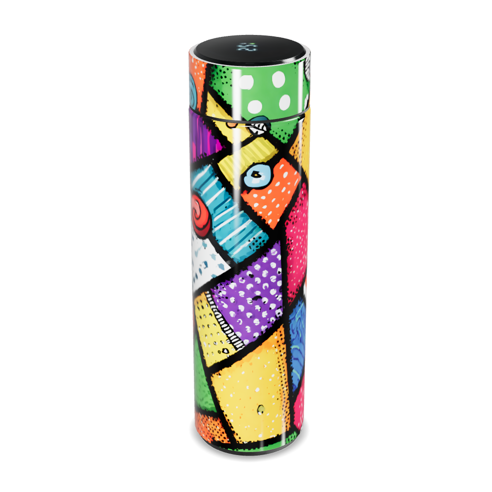 Garrafa Térmica Touch - Colorida com Estampa Artística