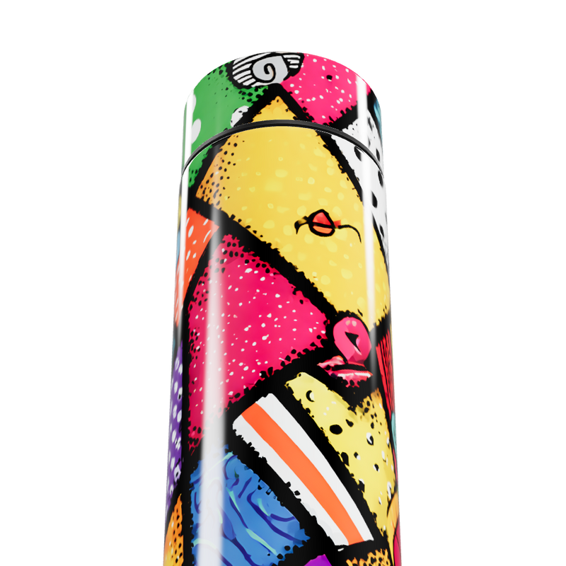 Garrafa Térmica Touch - Colorida com Estampa Artística