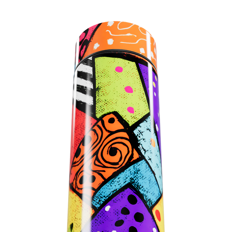 Garrafa Térmica Touch - Colorida com Estampa Artística