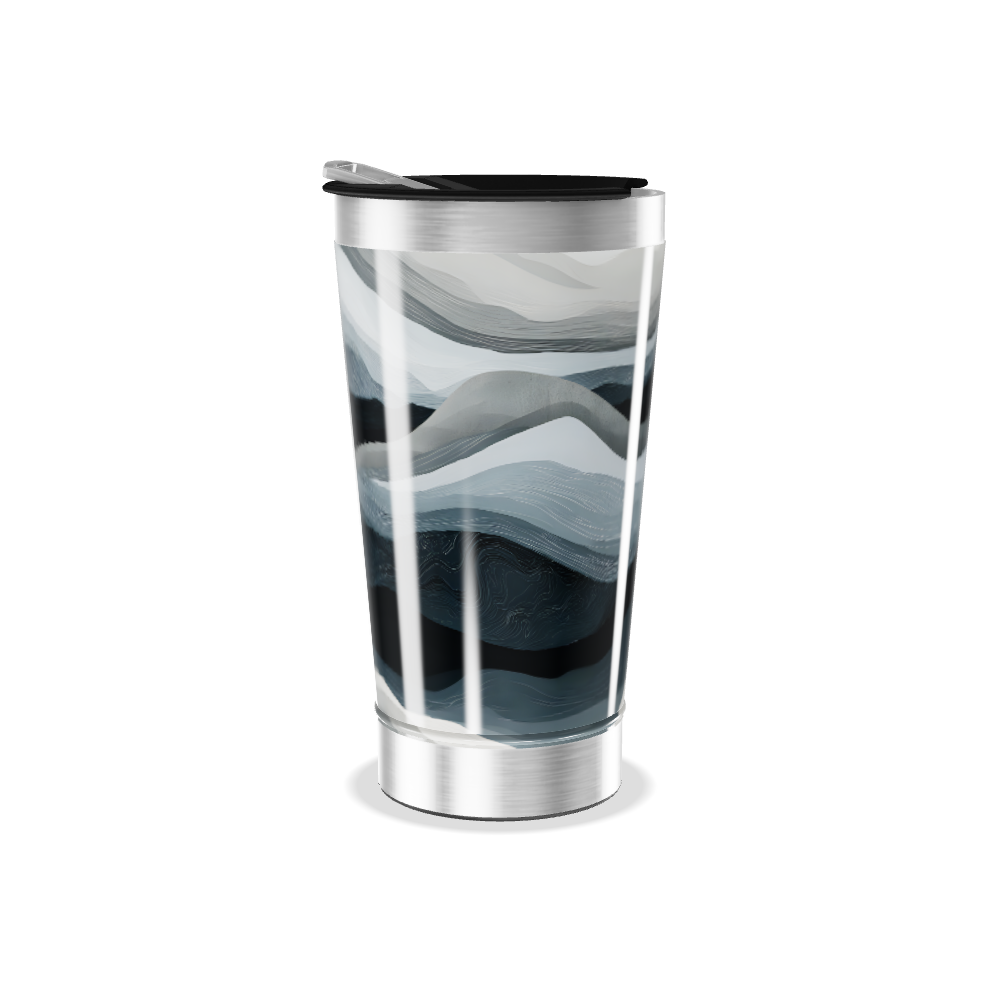 Copo Térmico - Estampa Ondas Cinza