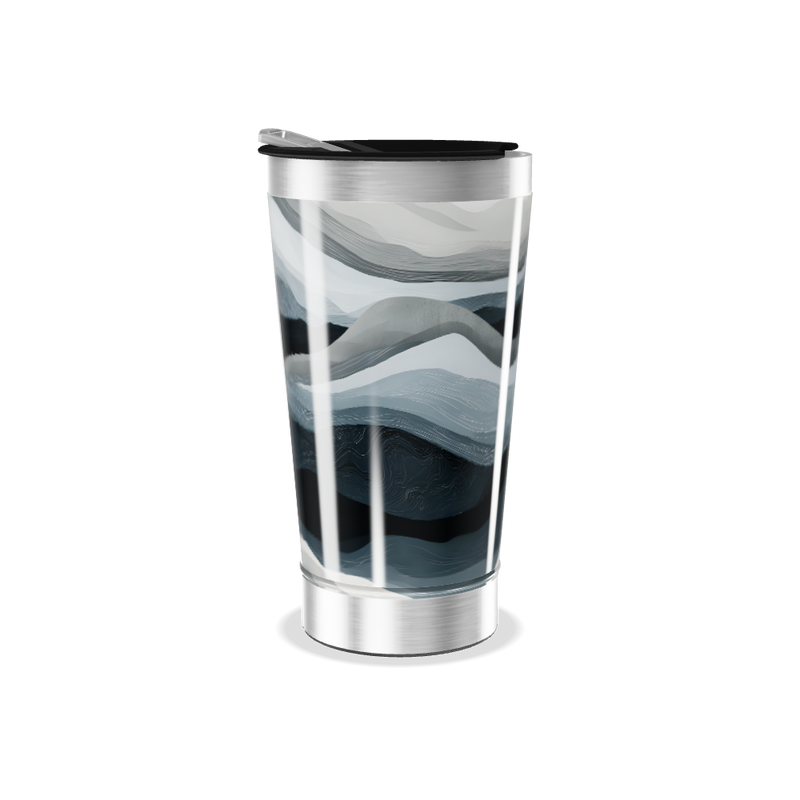 Copo Térmico - Estampa Ondas Cinza