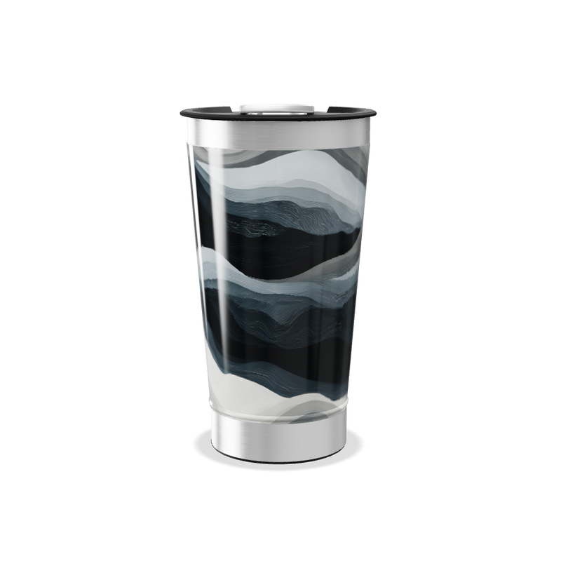 Copo Térmico - Estampa Ondas Cinza