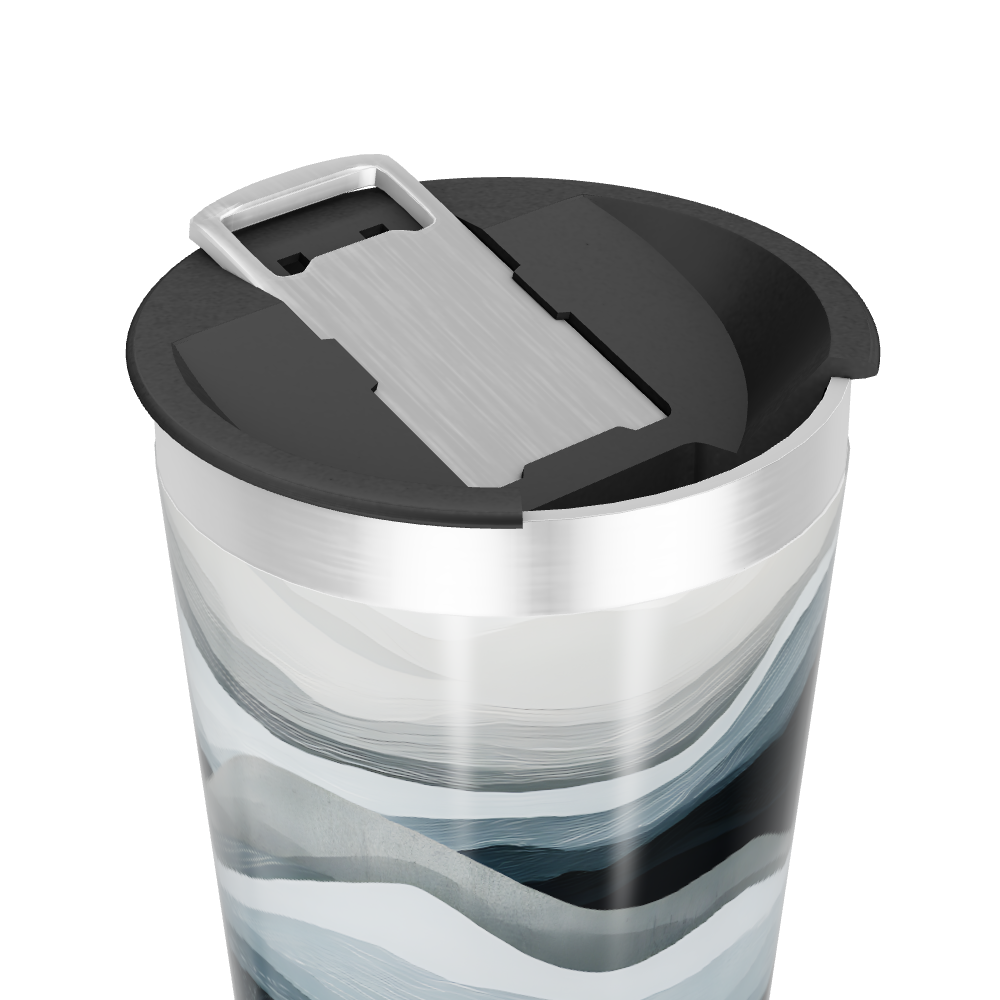 Copo Térmico - Estampa Ondas Cinza