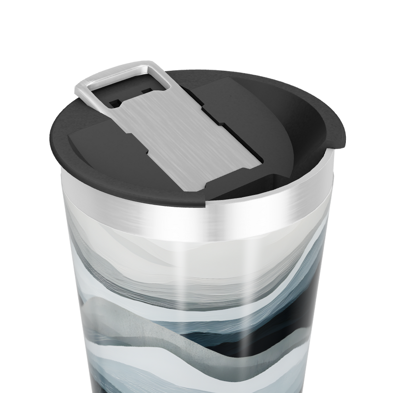 Copo Térmico - Estampa Ondas Cinza