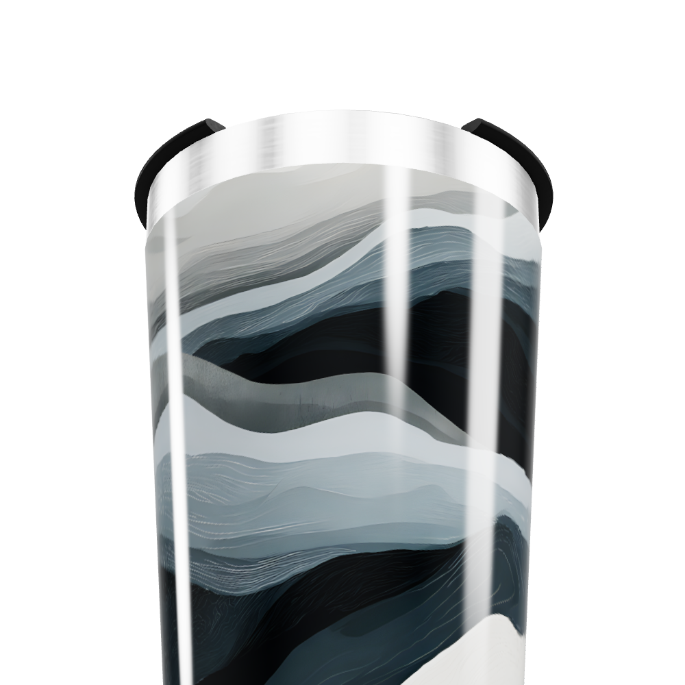 Copo Térmico - Estampa Ondas Cinza
