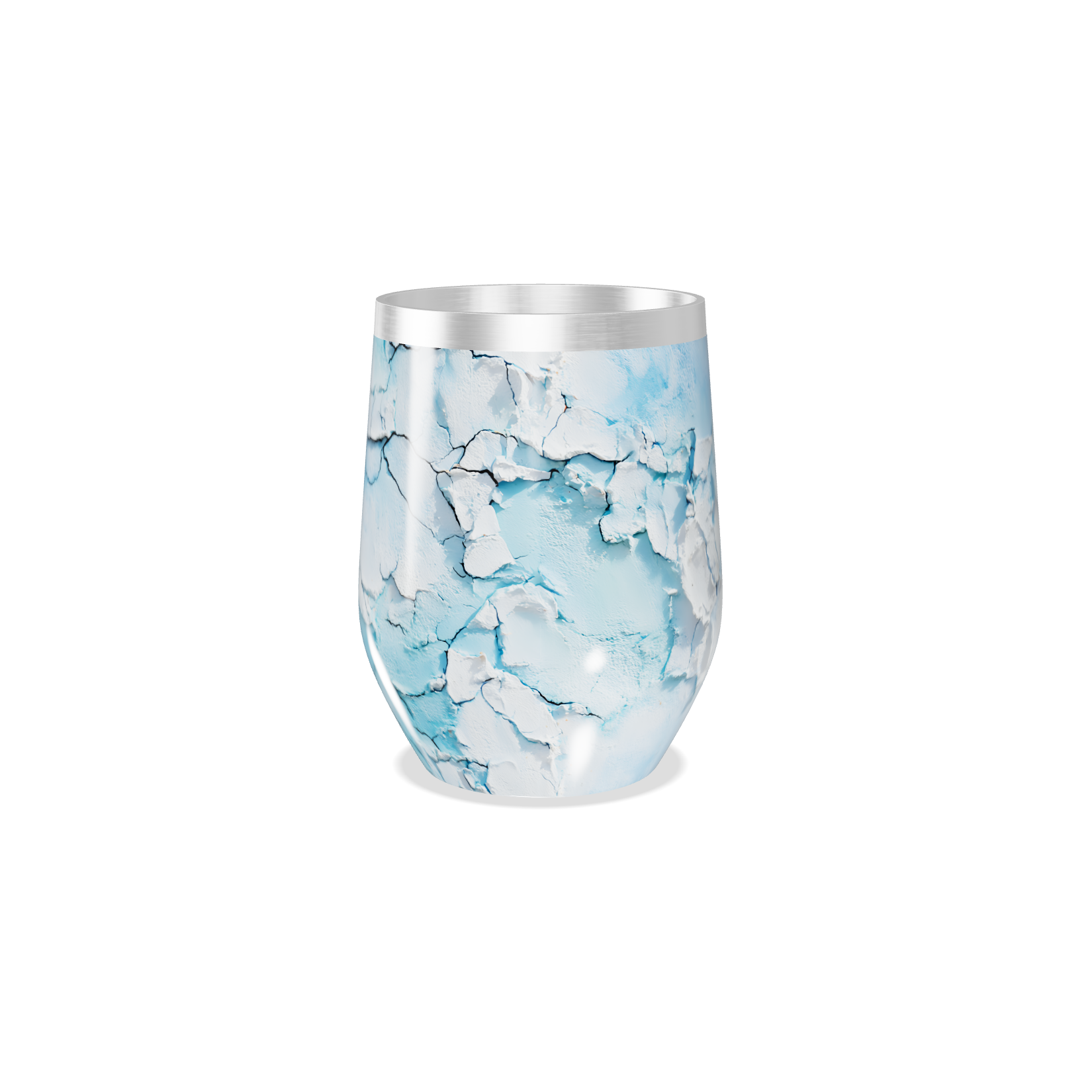 Copo Térmico Slim - Marmorizado Azul Branco