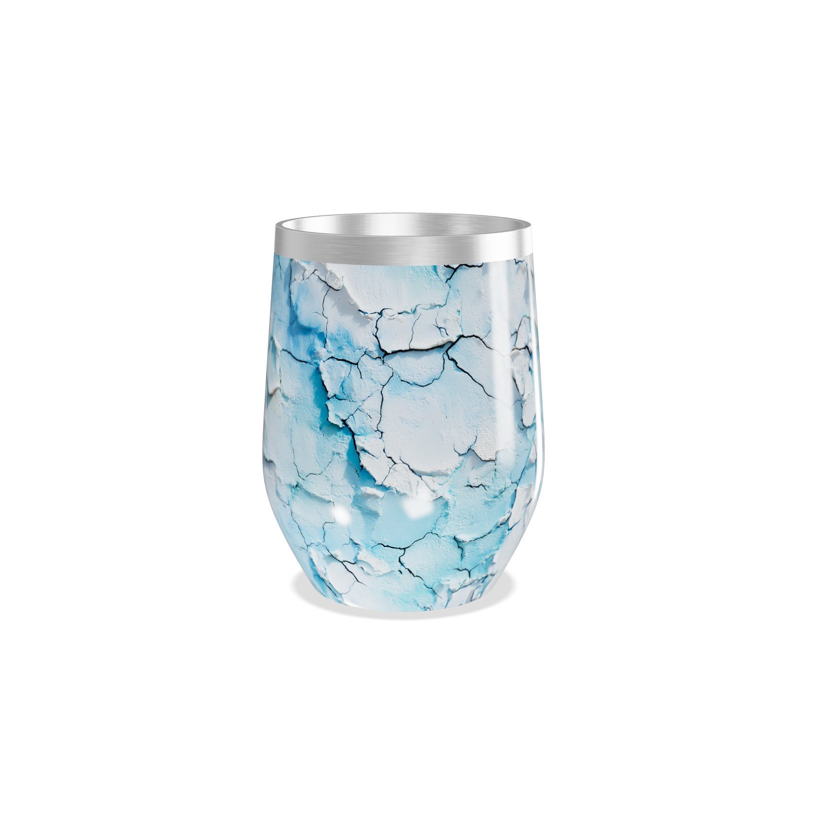 Copo Térmico Slim - Marmorizado Azul Branco