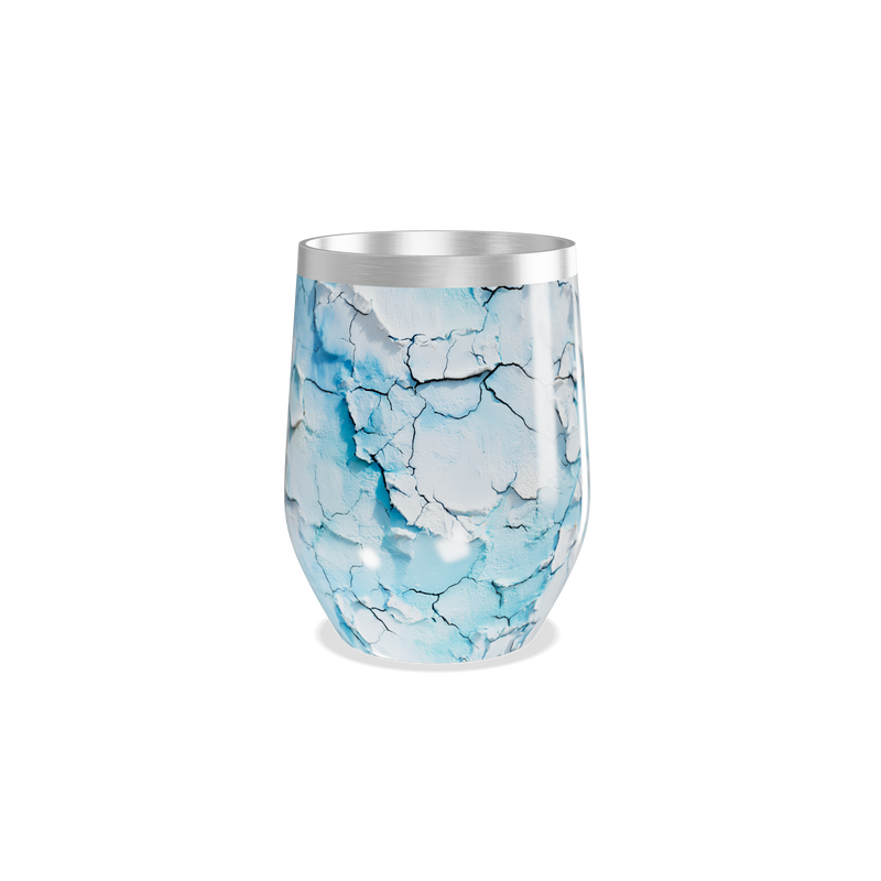 Copo Térmico Slim - Marmorizado Azul Branco