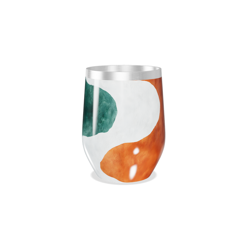 Copo Térmico Slim - Preto e Laranja Marmorizado