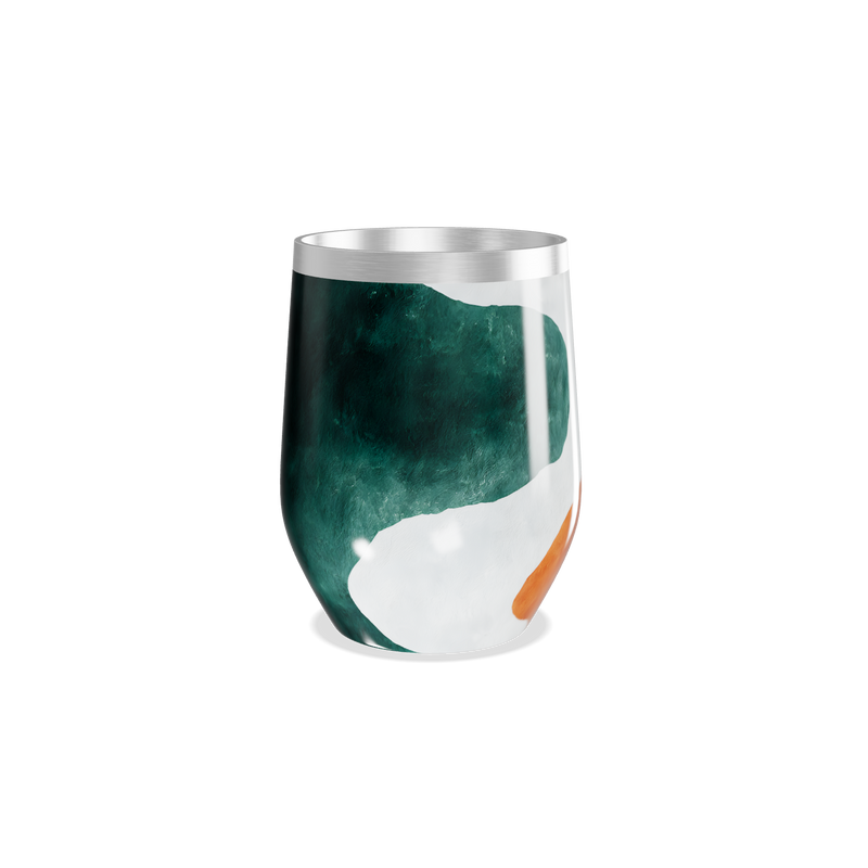 Copo Térmico Slim - Preto e Laranja Marmorizado