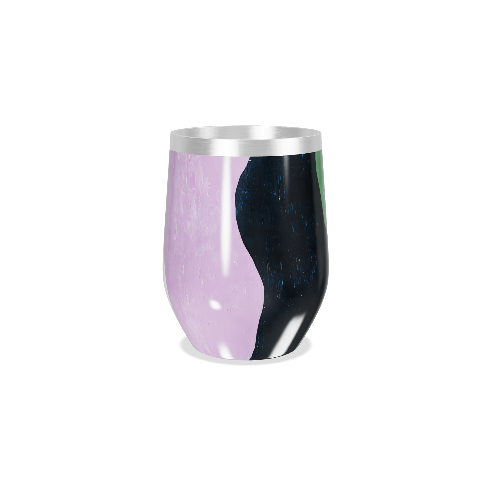 Copo Térmico Slim - Verde e Preto Abstrato