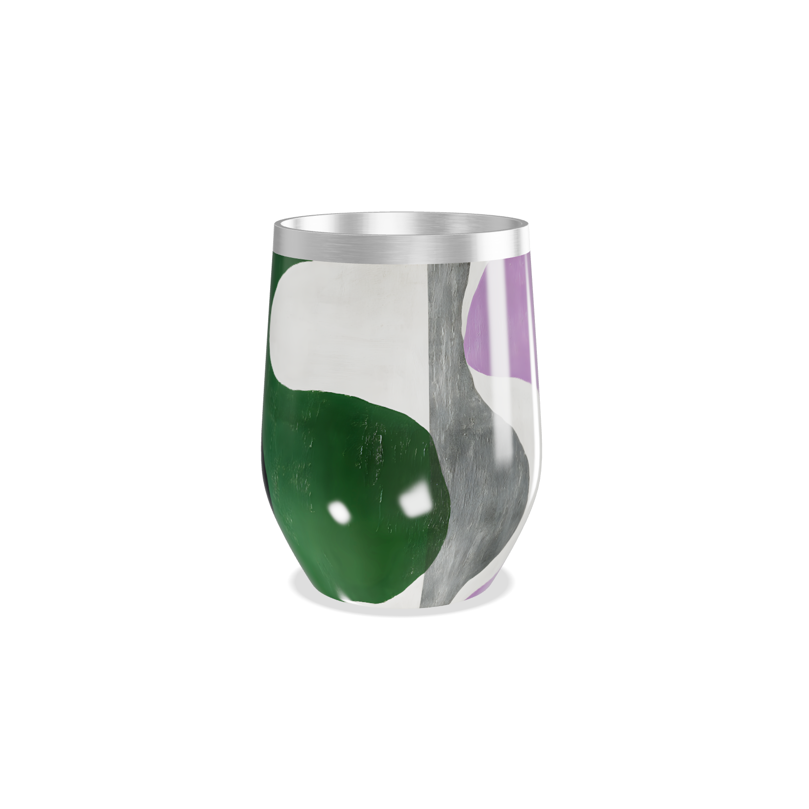 Copo Térmico Slim - Verde e Preto Abstrato