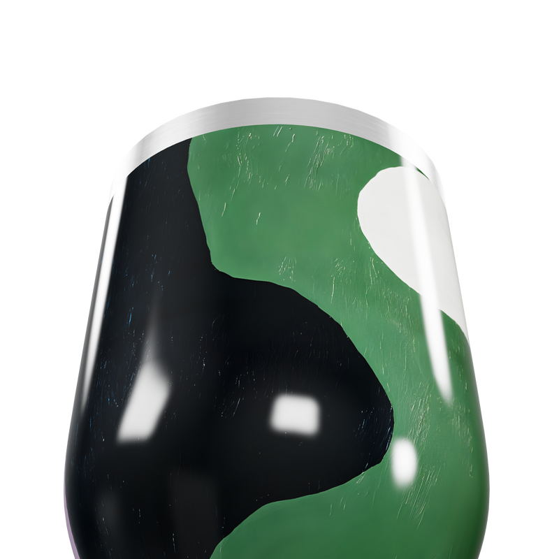 Copo Térmico Slim - Verde e Preto Abstrato