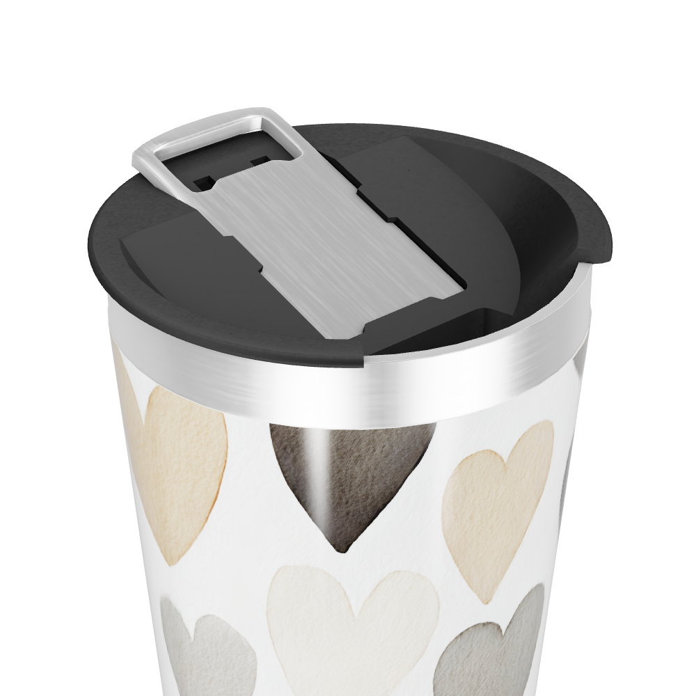 Copo Térmico - Corações Coloridos