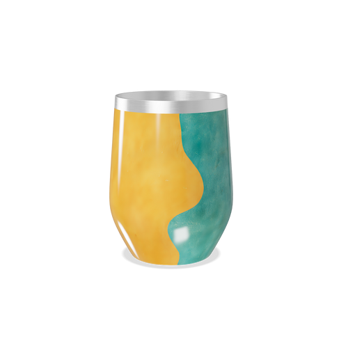 Copo Térmico Slim - Amarelo Azul Metálico