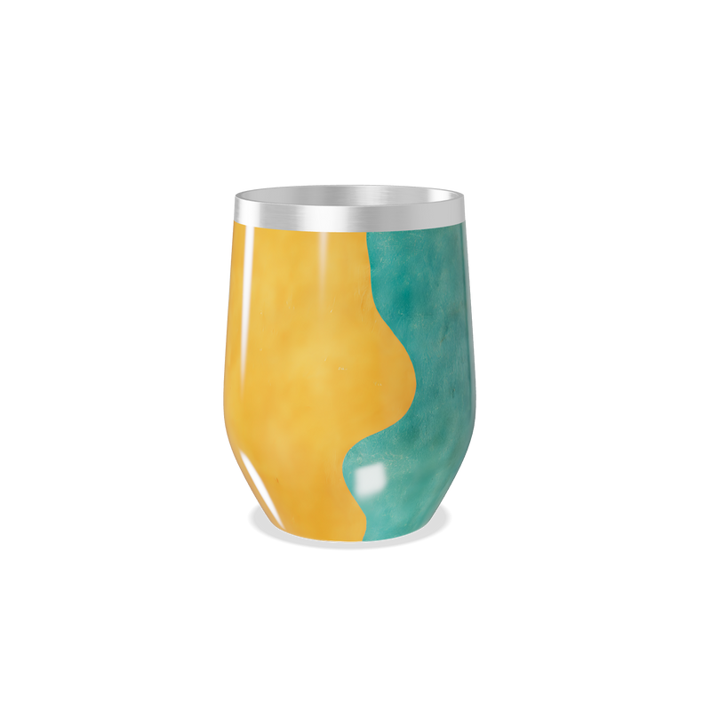 Copo Térmico Slim - Amarelo Azul Metálico