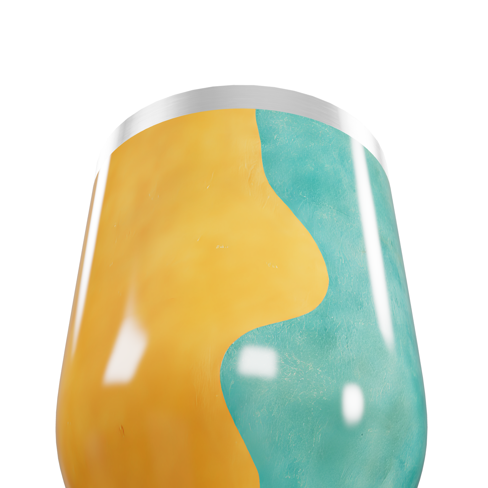 Copo Térmico Slim - Amarelo Azul Metálico