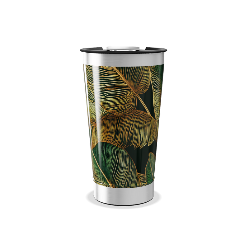 Copo Térmico - Folhas Tropicais Inox
