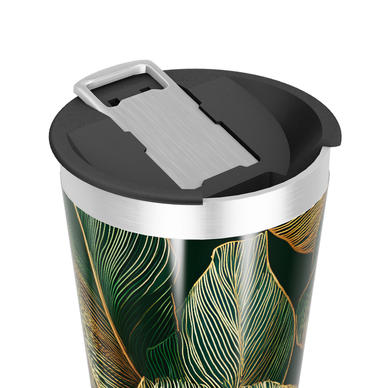 Copo Térmico - Folhas Tropicais Inox