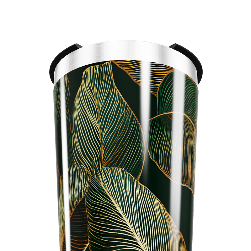 Copo Térmico - Folhas Tropicais Inox