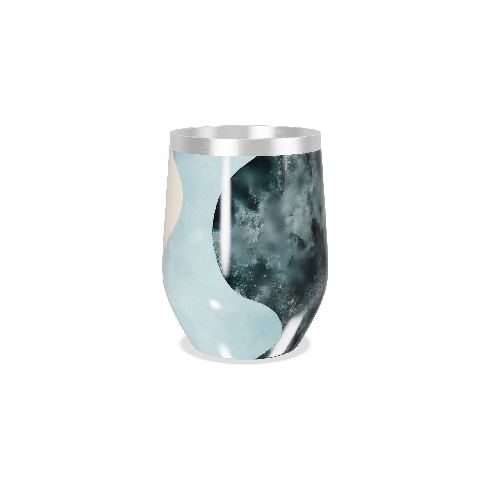 Copo Térmico Slim - Marmorizado Preto e Laranja