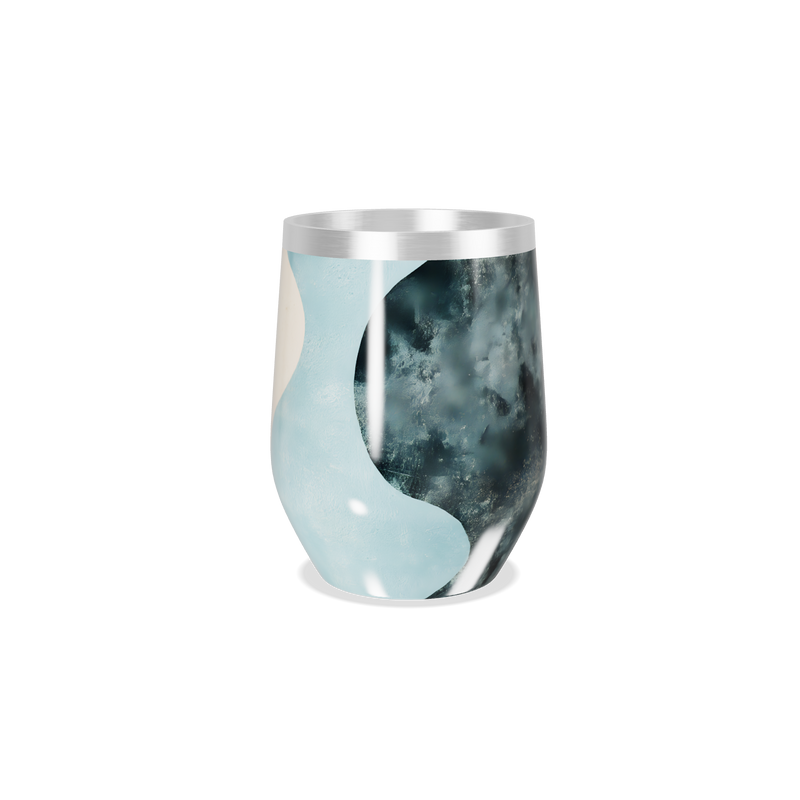 Copo Térmico Slim - Marmorizado Preto e Laranja