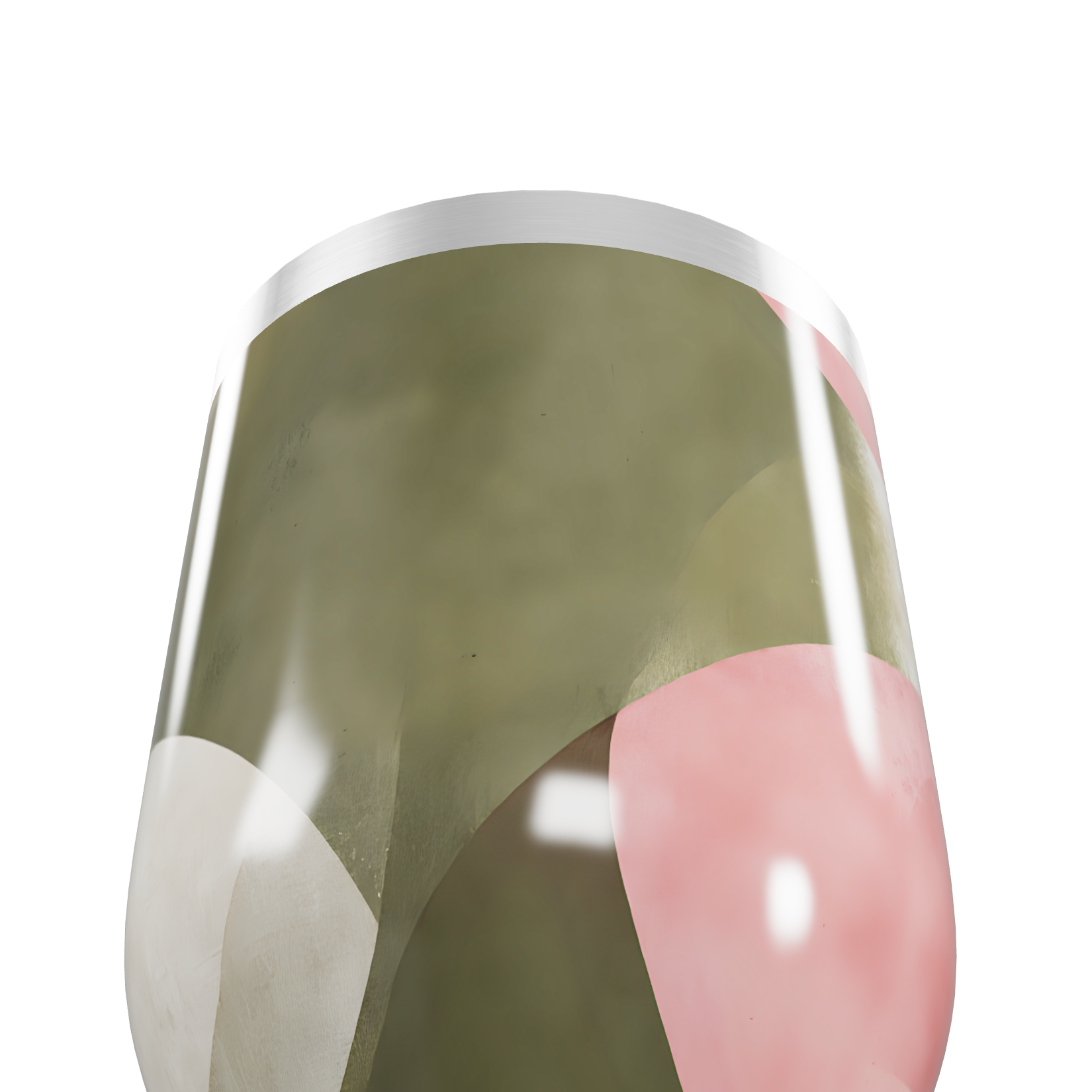 Copo Térmico Slim - Geométrico Verde e Rosa