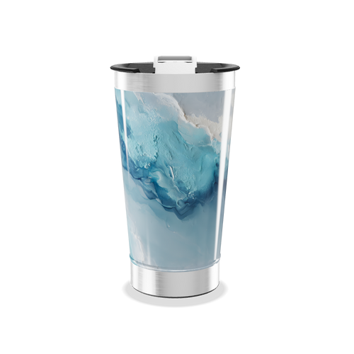 Copo Térmico - Azul Mármore Inox