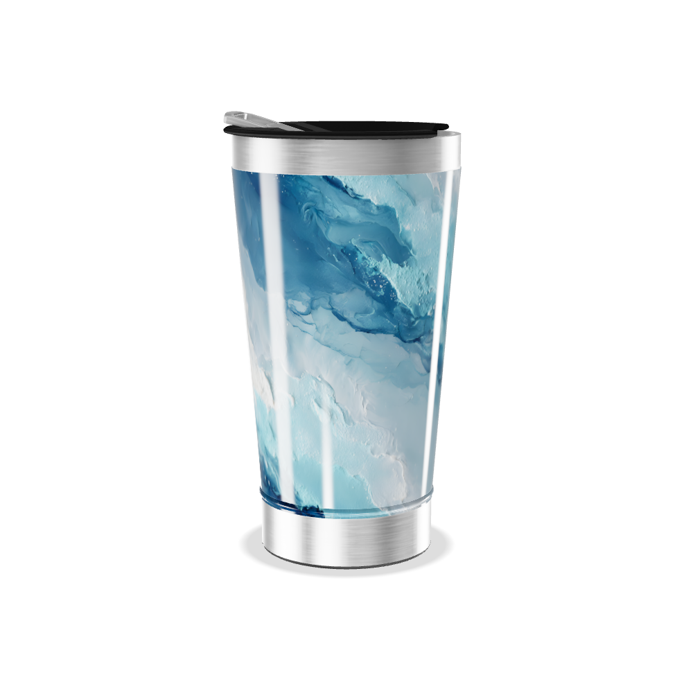 Copo Térmico - Azul Mármore Inox