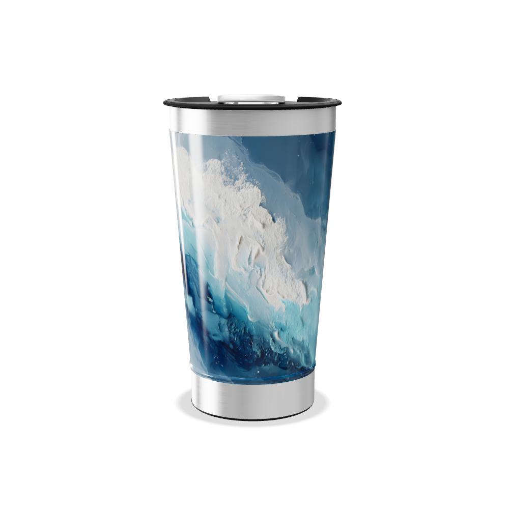 Copo Térmico - Azul Mármore Inox