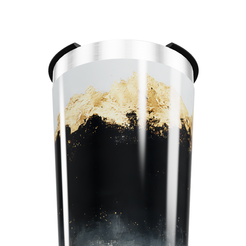 Copo Térmico - Preto e Dourado Inox
