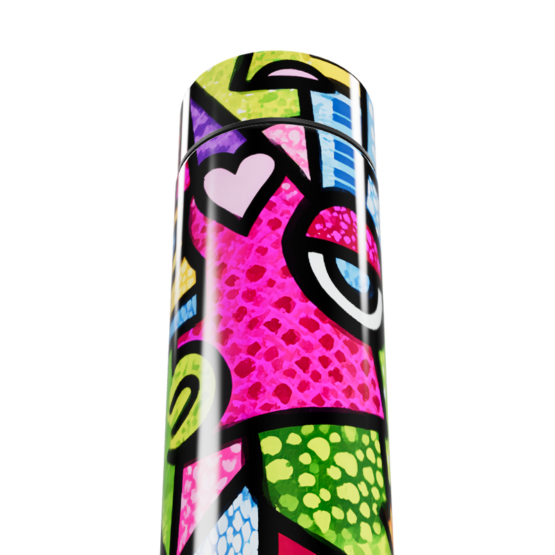 Garrafa Térmica Touch - Estampa Colorida Abstrata