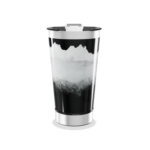 Copo Térmico - Preto com Estampa de Montanha