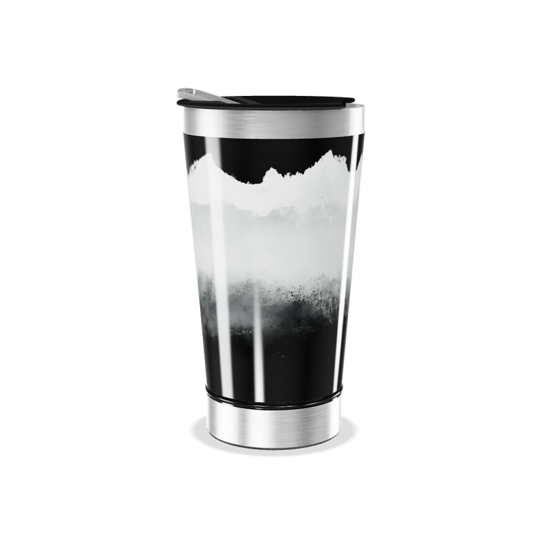 Copo Térmico - Preto com Estampa de Montanha
