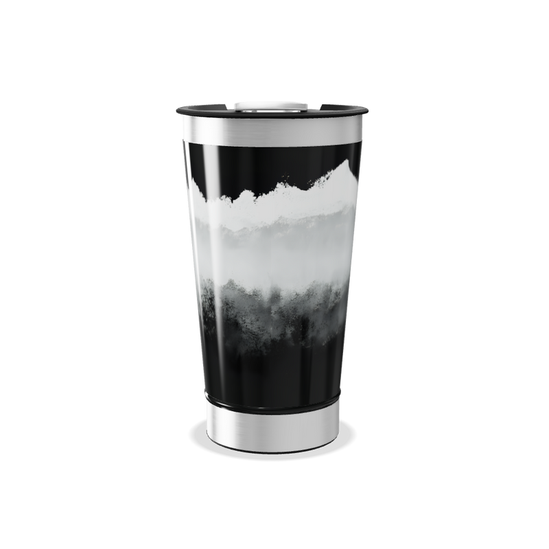 Copo Térmico - Preto com Estampa de Montanha