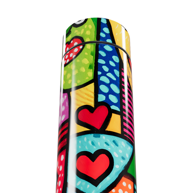 Garrafa Térmica Touch - Estampa Colorida Corações