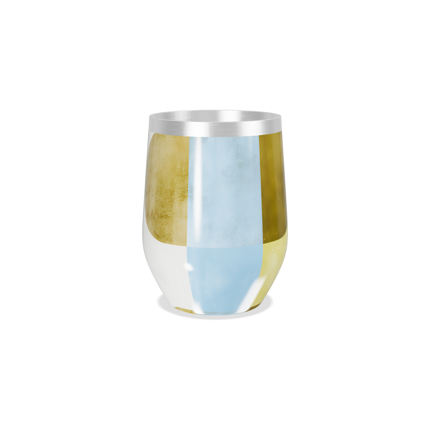 Copo Térmico Slim - Geométrico Colorido Aço