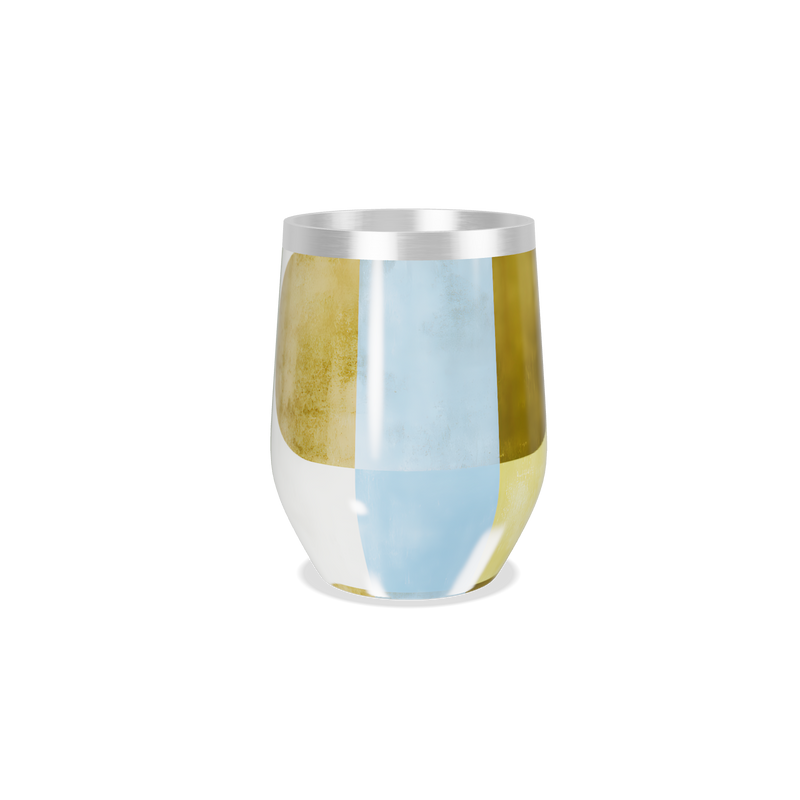 Copo Térmico Slim - Geométrico Colorido Aço