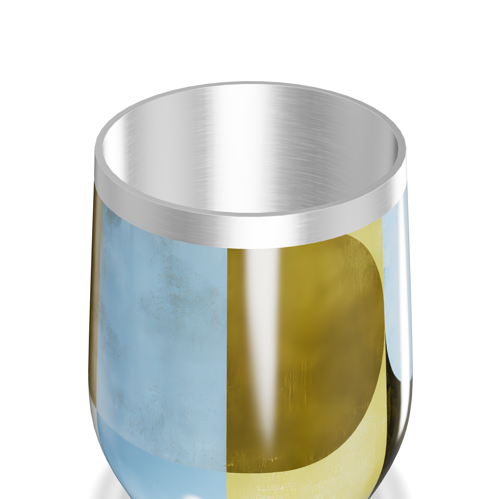 Copo Térmico Slim - Geométrico Colorido Aço