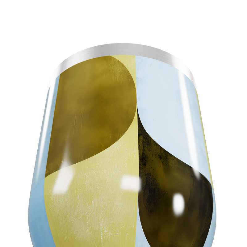 Copo Térmico Slim - Geométrico Colorido Aço