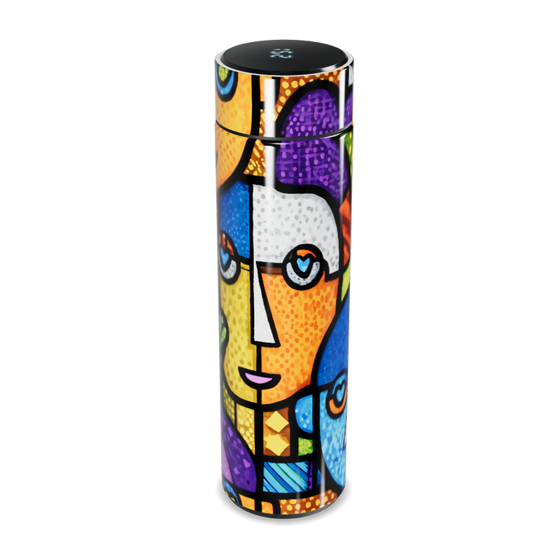 Garrafa Térmica Touch - Colorida com Estampa Artística